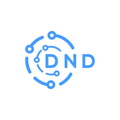 DND technology letter logo design on white  background. DND creative initials technology letter logo concept. DND technology letter design.
