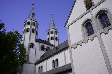 Fototapeta na wymiar The Neuwerkkirche is a former monastery church from the 12th century in Goslar. Today it serves as a Protestant parish church.