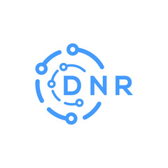 DNR technology letter logo design on white  background. DNR creative initials technology letter logo concept. DNR technology letter design.
