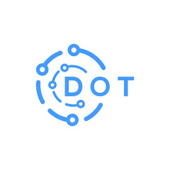 DOT technology letter logo design on white  background. DOT creative initials technology letter logo concept. DOT technology letter design.
