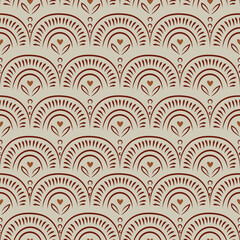 Boho print, seamless pattern, endless repeat, hand-drawn