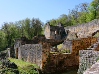 Obraz premium Château fort de Commarque à Eyzie de Tayac en Dordogne dans le périgord noir France Europe