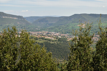 Millau village in the of Southern France