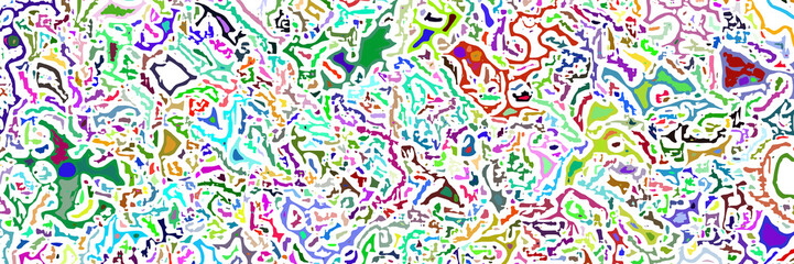 Multicolor vector banner, psychedelic background	