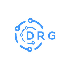 DRG technology letter logo design on white   background. DRG creative initials technology letter logo concept. DRG technology letter design.
