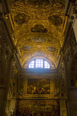 Fototapeta na wymiar Interior of Basilica Santa Maria Maggiore in Bergamo, Italy