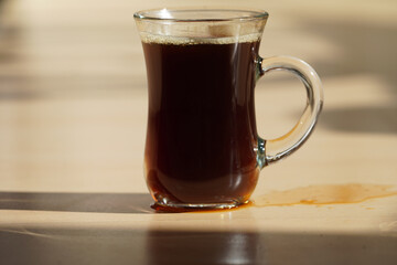 a glass of coffee