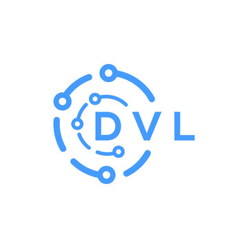 DVL technology letter logo design on white  background. DVL creative initials technology letter logo concept. DVL technology letter design.