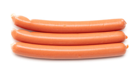 Sausages isolated on white background.
