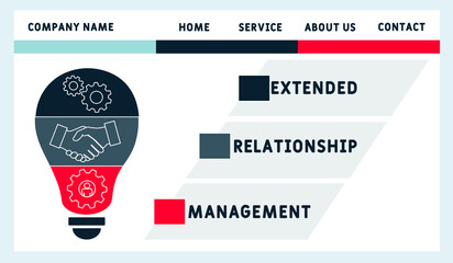 XRM - eXtended Relationship Management acronym. business concept background.  vector illustration concept with keywords and icons. lettering illustration with icons for web banner, flyer