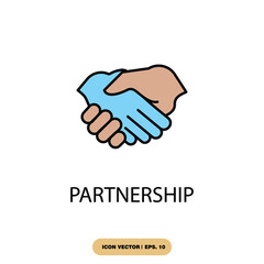 partnership icons  symbol vector elements for infographic web
