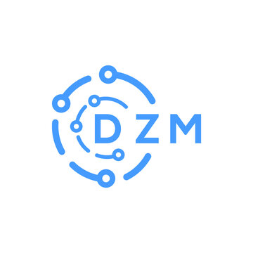 DZM technology letter logo design on white  background. DZM creative initials technology letter logo concept. DZM technology letter design.
