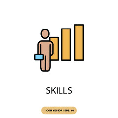 skills icons  symbol vector elements for infographic web