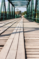 Memorial Bridge in Pai District, Mae Hong Son Province, Thailand. It's was built in 1942 over Pai River by the Japanese to transport weapons during World War II 