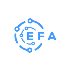 EFA technology letter logo design on white  background. EFA creative initials technology letter logo concept. EFA technology letter design.