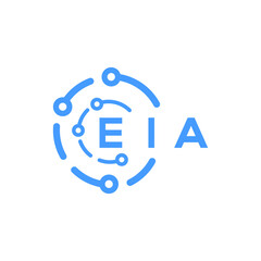 EIA technology letter logo design on white  background. EIA creative initials technology letter logo concept. EIA technology letter design.
