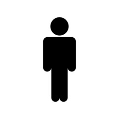 Person icon. Man black sign
