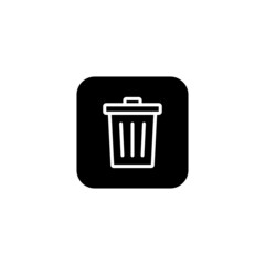 Trash bin button icon