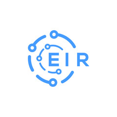 EIR technology letter logo design on white  background. EIR creative initials technology letter logo concept. EIR technology letter design.

