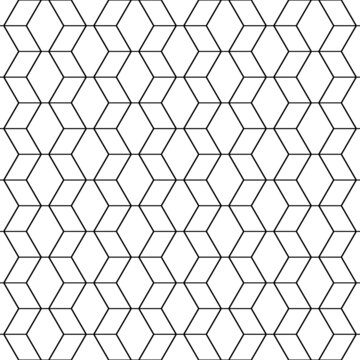 Geometric seamless pattern. Repeated abstract line background. Modern triangle geo texture. Repeating contemporary geometry design for prints. Repeat black, white stylish patern. Vector illustration