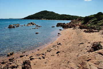 Fototapeta na wymiar Veduta della spiaggia Liscia Ruja, Costa Smeralda
