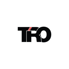 TRO letter monogram logo design vector