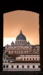 Fototapeta na wymiar Evening picture of Saint Peter's Basilica