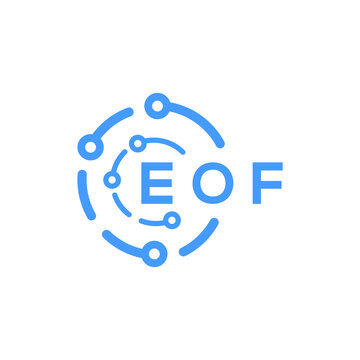 EOF technology letter logo design on white  background. EOF creative initials technology letter logo concept. EOF technology letter design.
