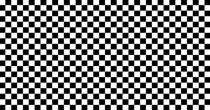 Small black and white checkered background with alternating colors.