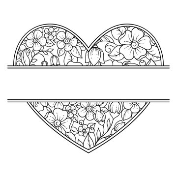 recommend clip art: Frame in eastern tradition. Stylized with henna tattoos decorative pattern for decorating covers for book, notebook, casket, magazine, postcard and folder. Flower Heart in mehndi style.