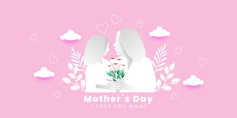 Happy Mother's Day, a vector greeting design for the mother's day, Vector illustration 