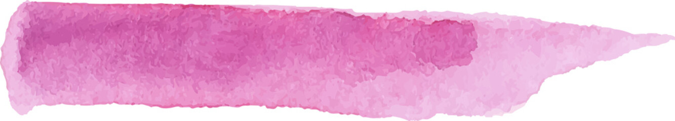 Pink brush stroke hand painted illustration. Watercolor background painted.