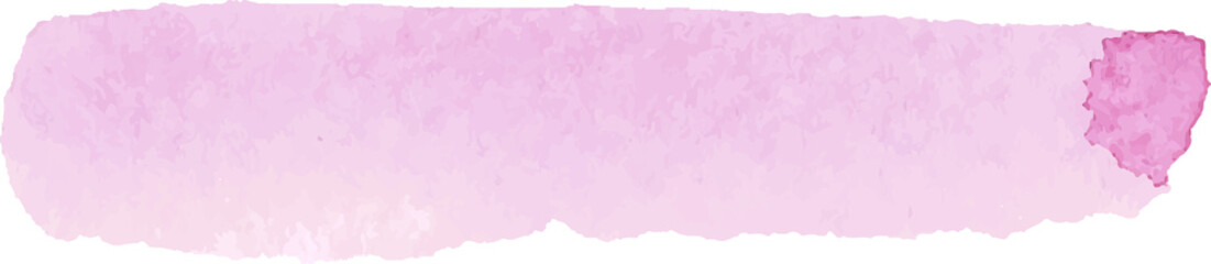 Pink brush stroke hand painted illustration. Watercolor background painted.