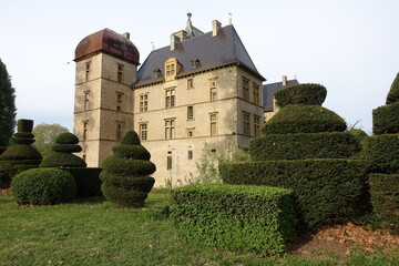 Vue de l'aile gauche du château de Fléchères