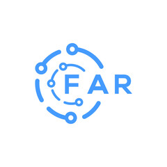 FAR technology letter logo design on white  background. FAR creative initials technology letter logo concept. FAR technology letter design.
