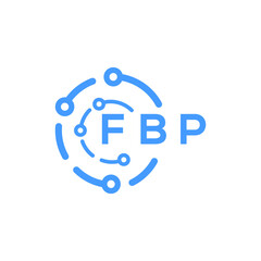 FBP technology letter logo design on white  background. FBP creative initials technology letter logo concept. FBP technology letter design.