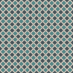 Fototapeta premium Contemporary geometric pattern. Repeated squares, diamonds motif. Simple ornament. Modern abstract background. Seamless surface design. Geo wallpaper. Digital paper, textile print. Vector art