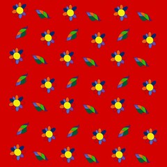 pattern with floral geometry 