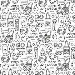 Vector seamless pattern of different hand drawn doodle sketch ec