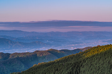 山頂の朝焼け