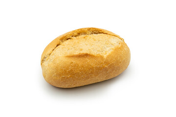 Einzelnes Brötchen freigestellt mit weißem Hintergrund
