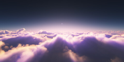 above clouds sunrise sun ray illustration