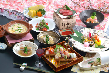 会席　和　料理 　調理　懐石　盛り付け　和食　日本　雅