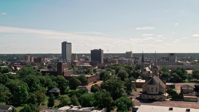 South Bend, Indiana, Aerial View, Amazing Landscape, Downtown