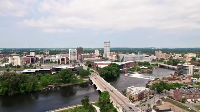 South Bend, Aerial View, Indiana, Downtown, Amazing Landscape