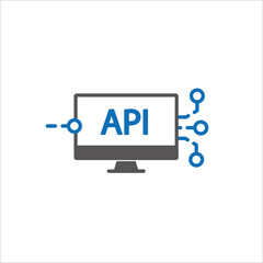 API vector icon. Application Programming Interface. Software integratration sign
