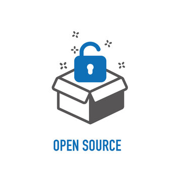 Open Source Icon. Symbol Of Security And Limited Access. Vector Illustration