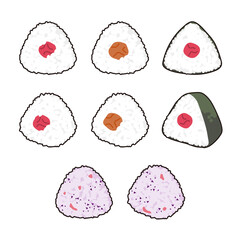 梅干しおにぎりのセット  線あり