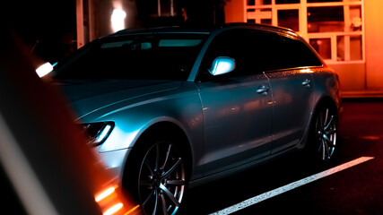 car in night