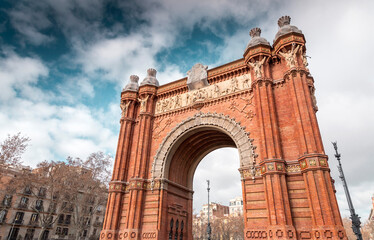Obraz premium The Triumphal Arch of Barcelona, Catalonia, Spain